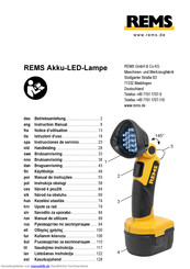 REMS Akku-LED-Lampe Betriebsanleitung