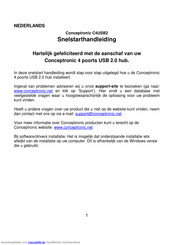 Conceptronic C4USB2 Schnellstartanleitung