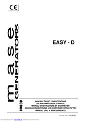 Mase Generators EASY 5000 DT Gebrauchsanweisung Und Wartungsvorschriften