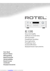 Rotel RC-1590 Bedienungsanleitung