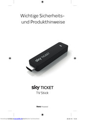 Sky Ticket Wichtige Sicherheits- Und Produkthinweise