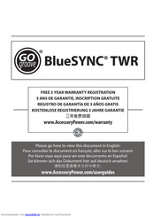 Go groove BlueSYNC TWR Bedienungsanleitung