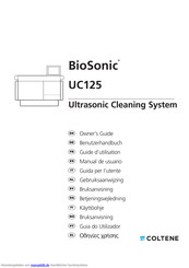 Coltene BioSonic UC125 Benutzerhandbuch