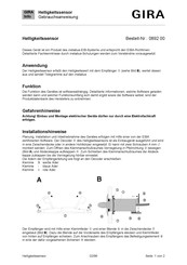 Gira 0892 00 Gebrauchsanweisung
