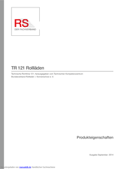 RS TR 121 Produkteingang