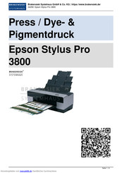 Epson Stylus Pro 3800 Anleitung