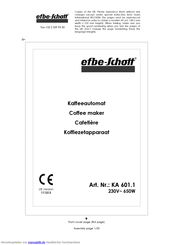 EFBE-SCHOTT KA 601 Gebrauchsanleitung