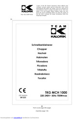 Team kalorik TKG MCH 1000 Gebrauchsanleitung