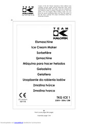 Team kalorik TKG ICE 1 Gebrauchsanleitung