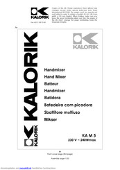 Kalorik KA M 5 Gebrauchsanleitung