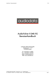 audiodata AudioVolver Benutzerhandbuch