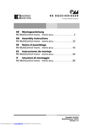 RK MultiControl mono Montageanleitung