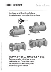 Baumer TDP 0,2 + ESL Montage- Und Betriebsanleitung