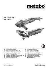 Metabo PE 15-20 RT Originalbetriebsanleitung