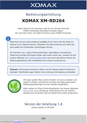 Xomax XM-RD264 Bedienungsanleitung