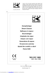 Team kalorik TKG SFC 1002 Gebrauchsanleitung