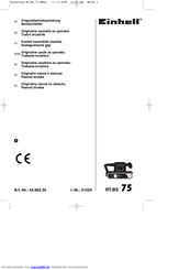 EINHELL RT-BS 75 Originalbetriebsanleitung