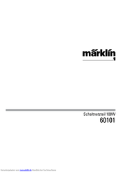 marklin 60101 Bedienungsanleitung