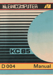 Kleincomputer KC 85 Handbuch