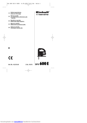 EINHELL Bavaria BPS 600E Bedienungsanleitung