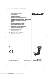 EINHELL BG-CS 85 E Originalbetriebsanleitung