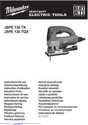 Milwaukee JSPE 135 TQX Gebrauchsanleitung