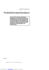 Dell W2600 Produktinformationshandbuch