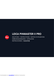 Leica PINMASTER II PRO Anleitung