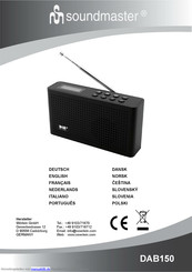 SOUNDMASTER DAB150 Bedienungsanleitung