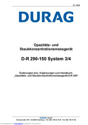 DURAG 290-150 System 3/4 Handbuch