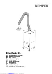 Kemper Filter Master XL Betriebsanleitung
