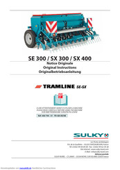 Sulky tramline SE 300 Originalbetriebsanleitung