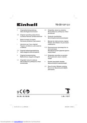 EINHELL TE-CD 12/1 Li-i Originalbetriebsanleitung
