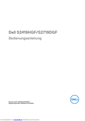 Dell S2419HGF Bedienungsanleitung