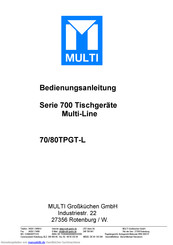 Multi Multi-Line TPF-78G Bedienungsanleitung