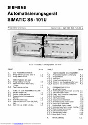 Siemens S5 - 101U Programmieranleitung