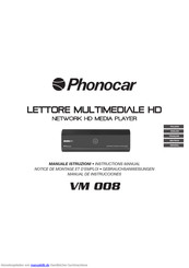 Phonocar VM 008 Gebrauchsanweisungen