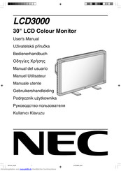 NEC LCD3000 Bedienerhandbuch