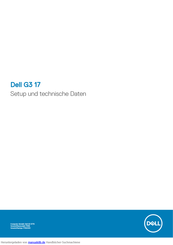 Dell G3 3779 Einrichtung Und Technische Daten