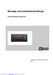 SensorTherm AZ12 Montage-Und Installationsanleitung