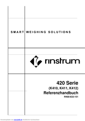 Rinstrum K410, K411, K412 Referenzhandbuch