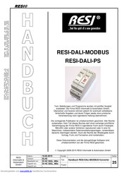 Resi RESI-DALI-MODBUS Handbuch