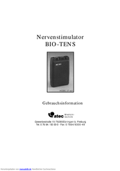 Atec BIO-TENS ST-601 Gebrauchsinformation