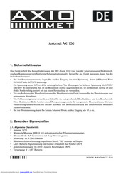 AXIOMET AX-150 Handbuch