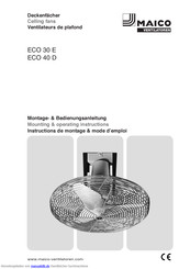 Maico ECO 30 E Montage- & Bedienungsanleitung