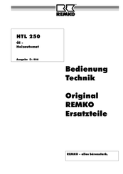 REMKO HTL 250 Betriebsanleitung