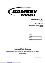 RAMSEY WINCH PATRIOT 15000 Betriebshandbuch
