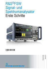 Rohde & Schwarz R&S FSW5 Erste Schritte