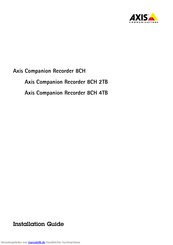 Axis Companion Recorder 8CH 2TB Installationsanleitung