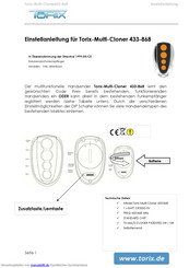 Torix Torix-Multi-Cloner 433-868 Einstellanleitung